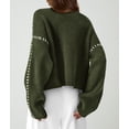 thumbnail image 2 of Suéter PRETTYGARDEN Cuello Simulado Tejido Grueso Verde Militar M, 2 of 6
