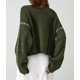 thumbnail image 2 of Suéter PRETTYGARDEN Cuello Simulado Tejido Grueso Verde Militar M, 2 of 6