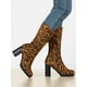 thumbnail image 2 of Botas Hasta Media Pantorrilla Tacón De Bloque Para Mujer Leopardo 38, 2 of 7