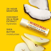 Burts Bees Beeswax, Strawberry, Coconut and Pear, and Vanilla Bean Moisturizing Lip Balm, Mothers Day Gift, 4 Tubes, 0.15 oz