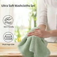 thumbnail image 6 of Jessy Home 12 Pack Light Green Washcloths for Bathroom 13"x13" Ultra Soft Hand Face Towels, 6 of 9