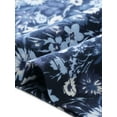 thumbnail image 5 of DARING DIVA Women's Plus Floral Tops Round Neck 3/4 Sleeves Blouse 1X Dark Blue, 5 of 6