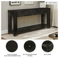 thumbnail image 3 of Signature Design by Ashley Gavelston 64" Sofa Console Table, Weathered Black Finish, 4 Drawers, Hand-Finished, Wood & Engineered Wood, 3 of 5