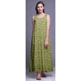 thumbnail image 4 of Bimba Robe de Nuit Maxi en Rayonne pour Femmes, Imprimée, Sans Manches, Robe de Nuit Maxi - 2X, 4 of 5