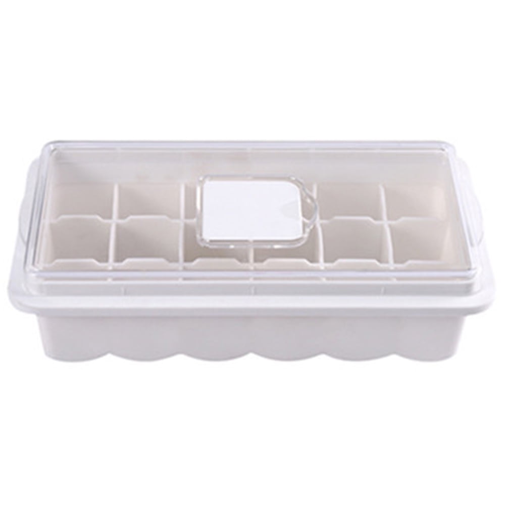 Ice Cube Trays, Ice Cube Storage Container with Lid, 18 Grid Ice Cubes
