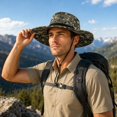 thumbnail image 4 of LNZGNM Sun Hat for Men Wide Brim Sun Protection, Breathable and Cool for Beach Days, Gardening, and Summer Outings, Ready for the Spotlight,Green(One Size), 4 of 5