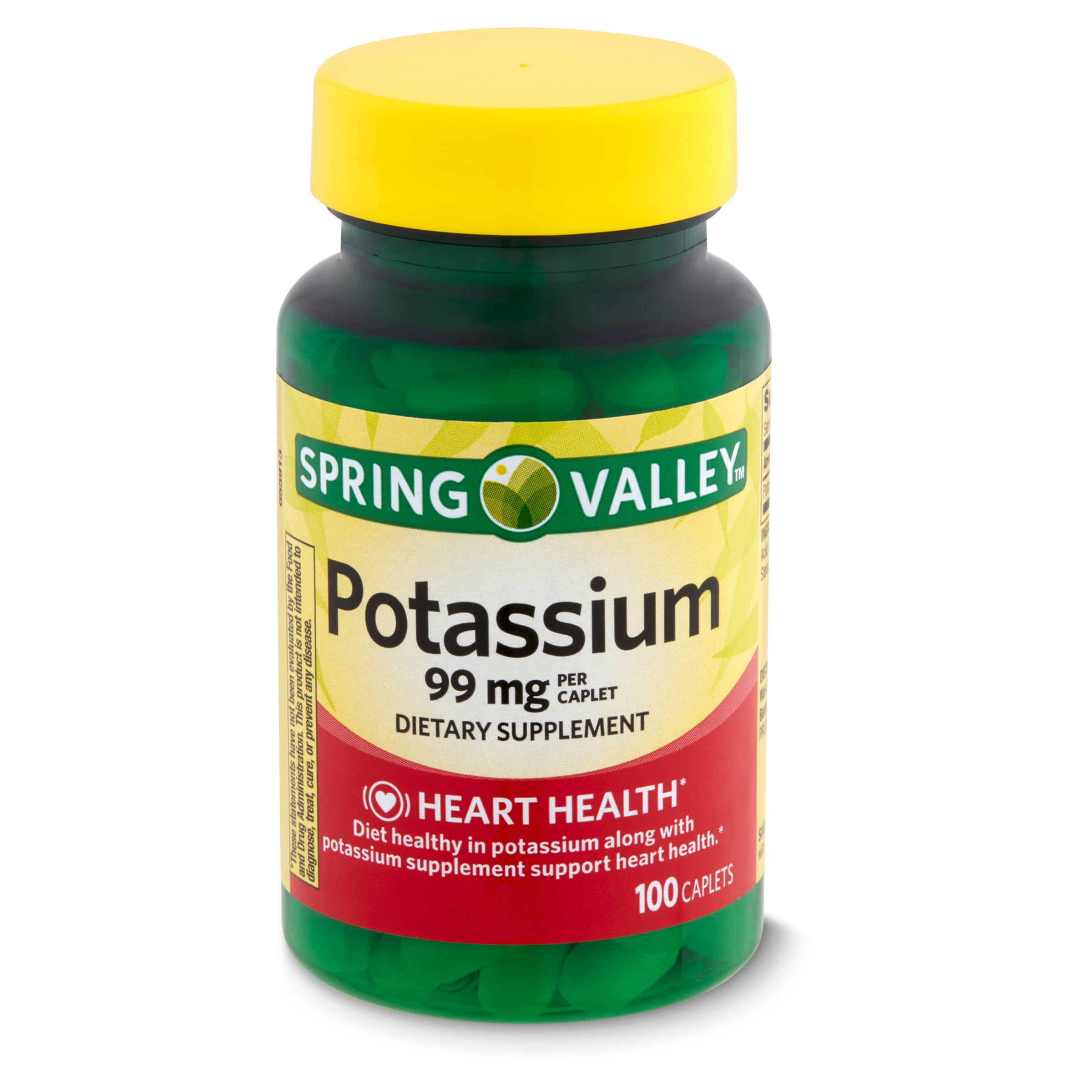 Spring Valley Potassium Dietary Supplement, 99 mg, 100 count - Walmart.com