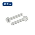 thumbnail image 3 of Uxcell M5x30mm Phillips Hex Head Flange Bolts, 25 Pack 304 Stainless Steel Screws, 3 of 5