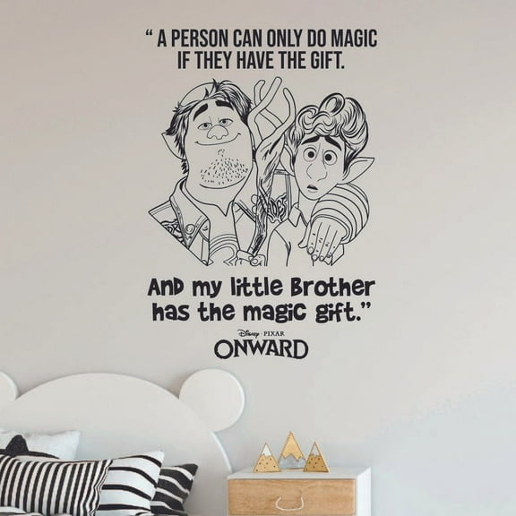 Magic Gift Ian Barley Quote Onward Movie Disney Cartoon Wall Sticker Art Decal for Girls Boys Room Bedroom Nursery Kindergarten Fun Home Decor Stickers Wall Art Vinyl Decoration Size (40x35 inch)