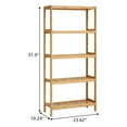 thumbnail image 6 of Kinbor Bamboo 5-Tier Shelf Rack Organizer Storage Utility Bathroom Kitchen Living Room, 6 of 10