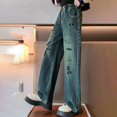 thumbnail image 5 of JLMSPLWG Teen Girl Jeans Skater Jeans Teen Jeans Pants Yoga Pants Petite Boys Slim Fit Pants Girls 7-8 Clothing, Blue 10-11 Years, 5 of 6