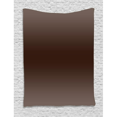 Ombre Tapestry, Wood Kindling Tree Mud Nature Inspired Themed Dark Brown Colored Modern Image Art Print, Wall Hanging for Bedroom Living Room Dorm Decor, Brown, by