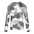 thumbnail image 4 of Dagegui Camouflage Shirts for Men Long Sleeve Crewneck Pullover T-Shirts Lightweight Outdoor Athletic Shirt Fall Winter Thermal Tees Tops Gray XL, 4 of 5