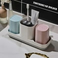 thumbnail image 3 of Toothbrush Holder for BathroomToothbrush Cup, Kids Toothbrush Holder with Bathroom Cup, Electric Toothbrush Toothpaste Holder and Bathroom Accessories Storage, Pink & Blue, 3 of 10