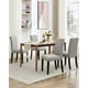 thumbnail image 3 of Set of 2 gris nailhead fabric forrado dining sillas con heavy-duty wood legs para dining rooms, 3 of 8
