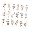 thumbnail image 3 of 18 plantillas de pintura de flores con patrones huecos, juego de plantillas botánicas para lienzo, pared, azulejos, manualidades, suelos, adultos., 3 of 8