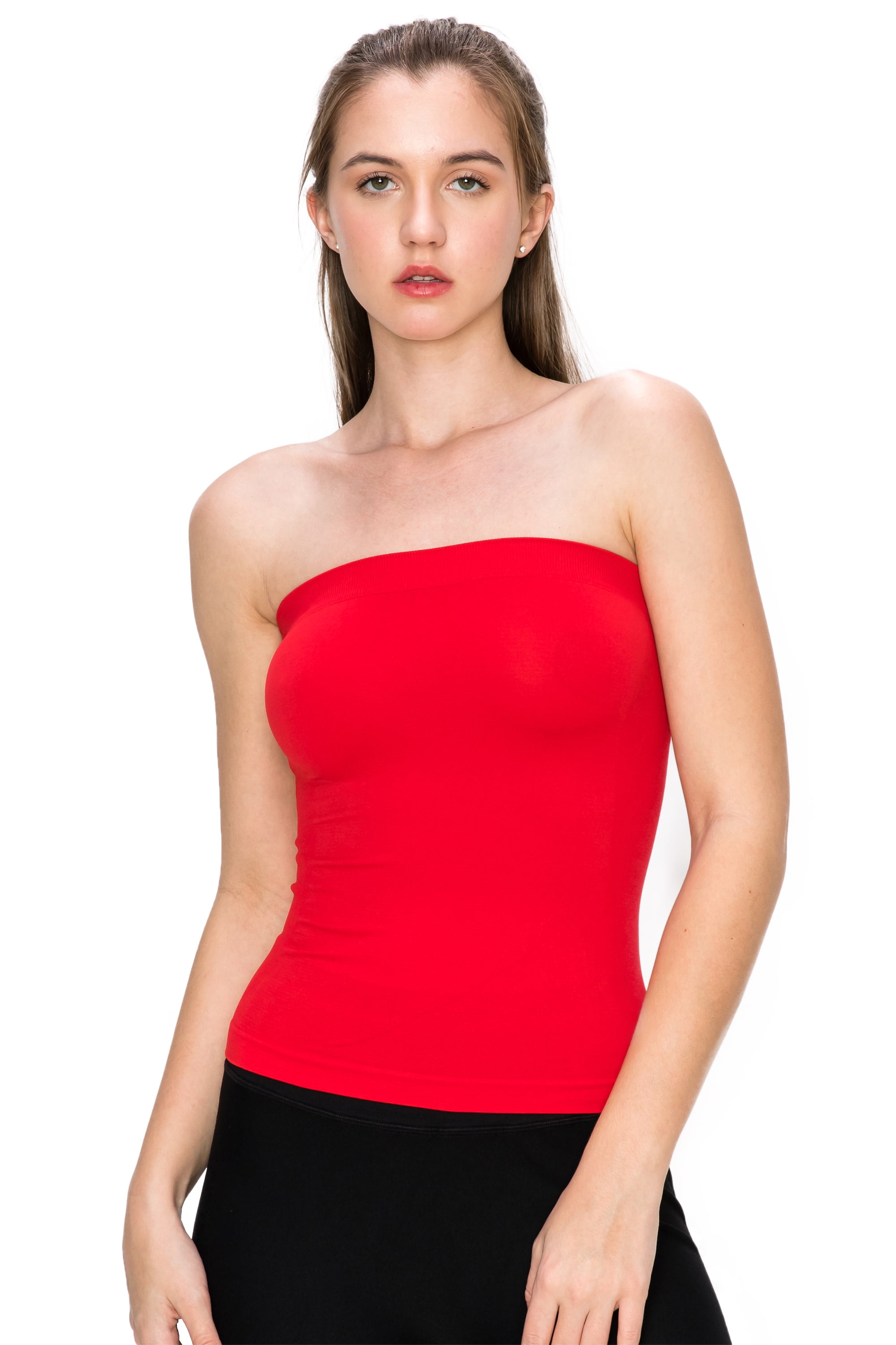 Kurve Medium Length Tube Top with Built-in Shelf Bra UV Protective Fabric UPF 50+ Made with Love in The USA 