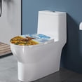 thumbnail image 3 of ZUXONGSY Highland Cow Sunflower Toilet Lid Seat Cover Oblong Toilet Seat Cover with Elastic Bottom Decorative Round Elongated Toilet Lid Covers Fit Size 17.3 x 13 Inches, 3 of 6