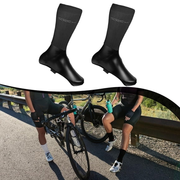 2 Piezas Cubierta para Zapatos de Ciclismo Protector Impermeable Transpirable Accesorios para Bicicleta Material Elástico Adecuado para Mujeres Hombres Rutas Montaña Viajes Negro
