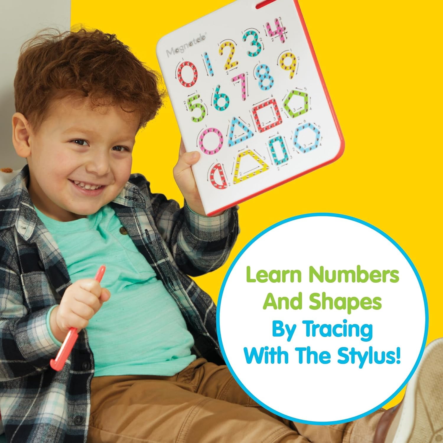 Magnatab Numbers Magnetic Learning Board for Kids – Educational Number Tracing STEM Toy