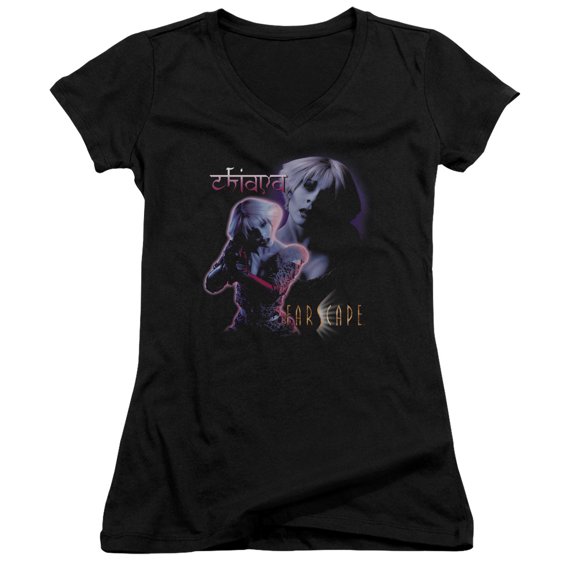 Farscape Chiana Junior Women's V-Neck T-Shirt Black