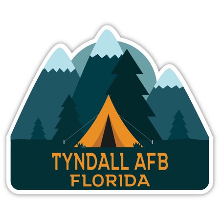 Tyndall Afb Florida Souvenir 4 Inch Vinyl Decal Sticker Camping Tent Design