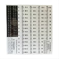 thumbnail image 1 of black and white Piano keyboard stickers, bold letter piano stickers, 1 of 5