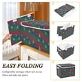 thumbnail image 4 of Blue Red Green Wave Christmas Trees Foldable Storage Bins with Lids Handles Collapsible Storage Containers Tote Boxes 16.5 x 12.6 x 11.8 inches, 4 of 7
