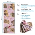thumbnail image 2 of Pink Highland Cow Flower Pattern Hot Yoga Mat Towel Non Slip for Hot Yoga - Quick-Drying Yoga Mat Cover with 4 Corner Pockets with Travel Bag - Hot Yoga Towel Non Slip 70"x26", 2 of 6