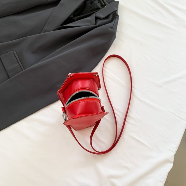 Bolso Bandolera Bolso Mujer Crossbody Coffin Shape PU Bolso Teléfono Shopper Rojo Wdftyju Para Estrenar