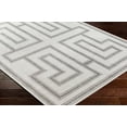 thumbnail image 2 of Hauteloom Taro Living Room, Bedroom Patio Outdoor Area Rug - Bohemian, Transitional - Off White, Medium Gray, Light Gray - 6'7" x 9', 2 of 6