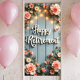 thumbnail image 4 of Decorative Design Happy Retirement Banner Floral Theme Polyester Material for Retirement Party Garden Celebration Home Decoration, 4 of 8