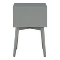 thumbnail image 5 of Leptis Mid-Century 2-Drawer Solid Wood Side Table, Gray, 5 of 9