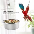 thumbnail image 6 of parrots Feeder,Stainless Steel Food Water Feeding Bowl Parakeet Feeder Bird Cage Accessory, parrots Food Feeder, 6 of 8
