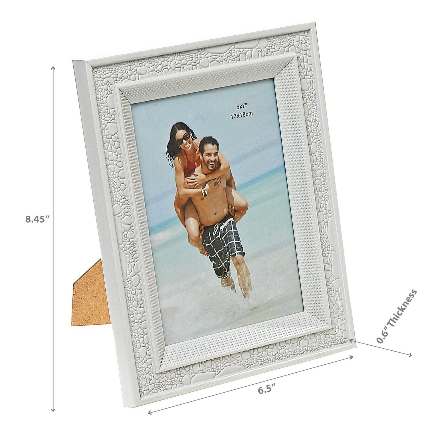 IH Casa Decor 4" X 6" Picture Frame White Scale - Set of 2