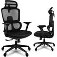 thumbnail image 4 of 2xhome Ergonomic Office Chair With Lumbar Support, Adjustable Executive Desk Armchair with Tall Back Mesh & Headrest, Set of 1, 1 piece, 4 of 11