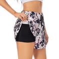 thumbnail image 3 of Lsque Lilies Flowers Printed Women's Running Shorts with Liner Pockets,Elastic Quick Dry Workout Athletic Gym Yoga Shorts,Womens High Waist Shorts-X-Large, 3 of 9