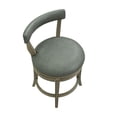 thumbnail image 6 of ROME + OAK Ruxban 26" Swivel Counter Stool, Reclaimed Oak, Stone Vegan Leather, Set of 3, 6 of 6