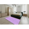 thumbnail image 5 of Ahgly Company Machine Washable Indoor Square Transitional Heliotrope Purple Area Rugs, 5' Square, 5 of 7