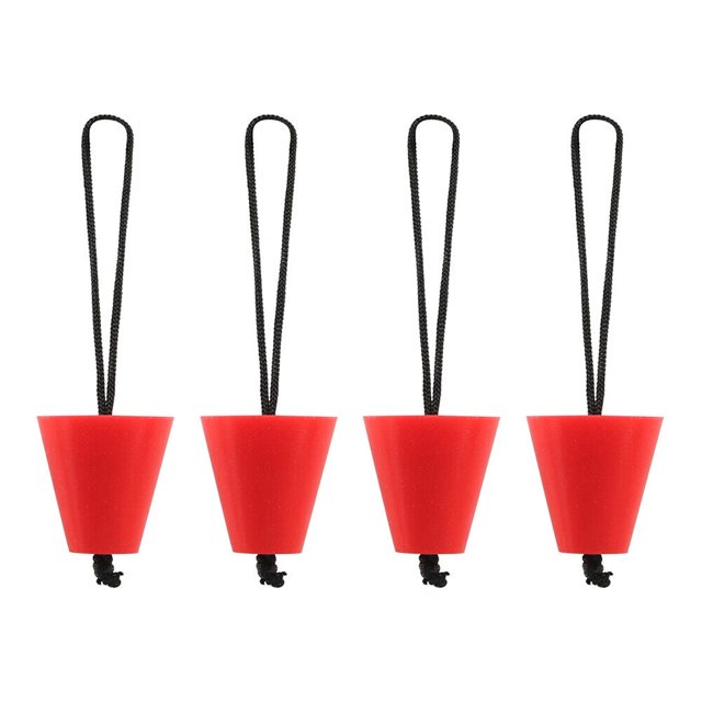 4 Pcs Kit de Bouchon Universel pour Kayak Rouge Adapté pour Trous de 3/4 Pouces à 1.5 Pouces
