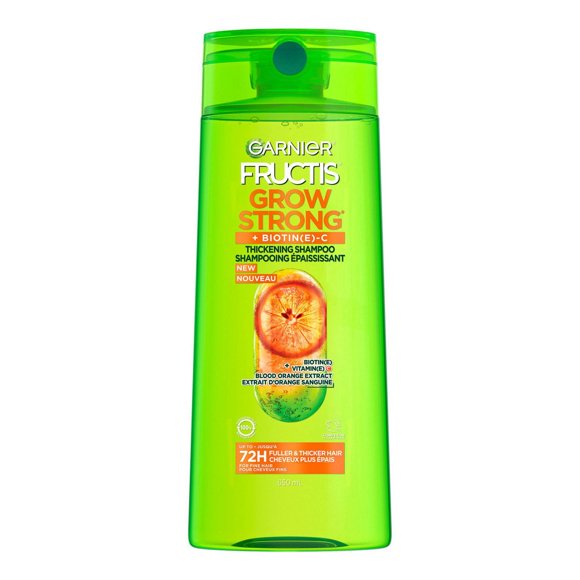 Garnier Fructis Grow Strong Thickening Shampoo for Fine Hair, with Vitamin C