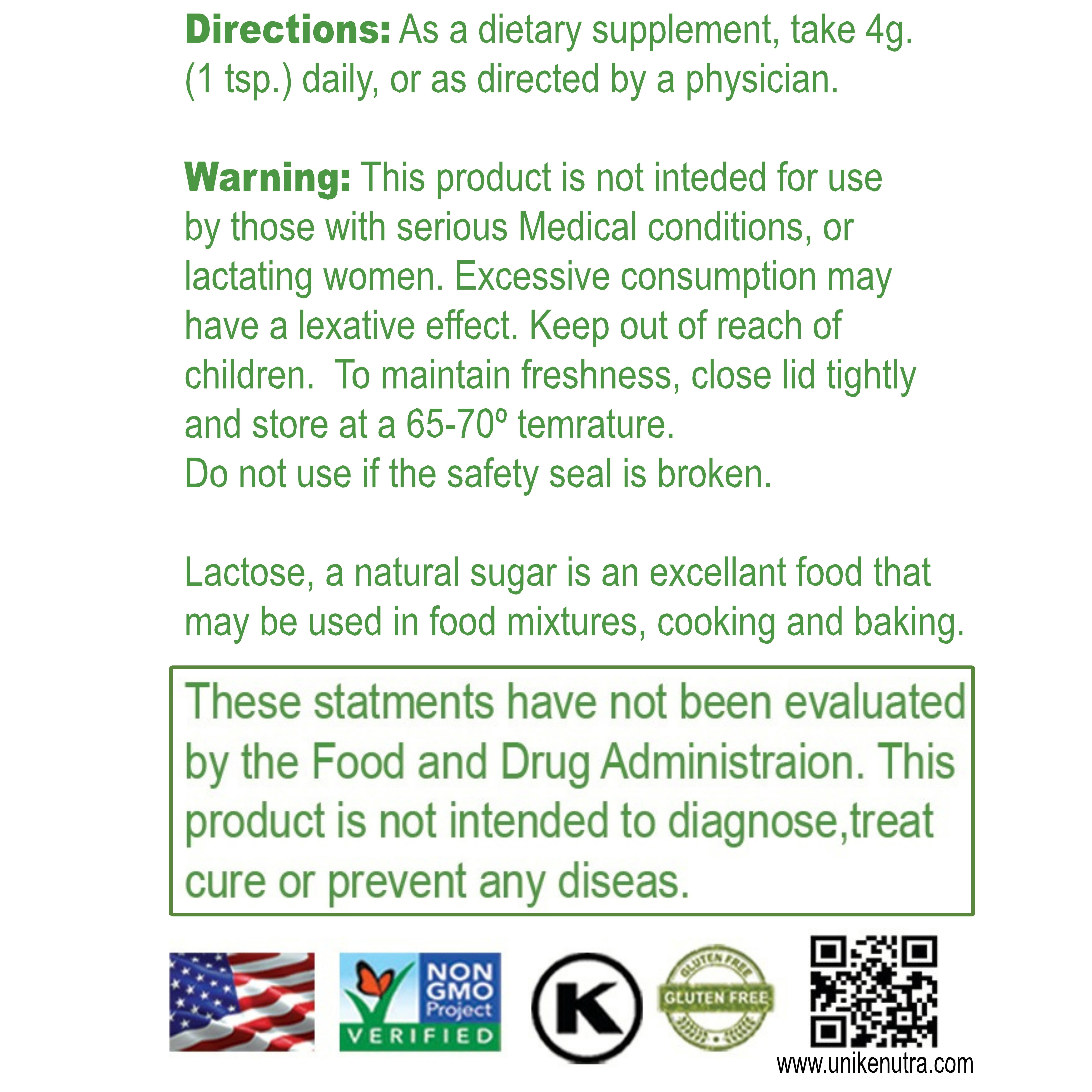 Super Lactose Powder Sugar—Natural Food Stabilizer—Lactose Homebrew in Beer Making—Low Carb Sugar Replacement—Healthy Sweeteners for Cooking & Baking, Sugar Powder Filler