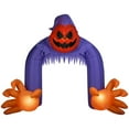 thumbnail image 1 of Halloween Inflatable Jack-O'-Lantern Reaper Archway with Swirling Lights, 1 of 5
