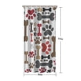 thumbnail image 5 of Paw Prints and Bones Shower Curtain 36"x72" ,Bathroom Decorative Shower Curtains Set with 12 Hooks,Modern Waterproof Washable Shower Curtain, 5 of 6