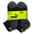 thumbnail image 2 of PUMA SOCKS BOYS X6 - QUARTER CUT 243 - CUBE BLACK - LARGE SZ SHOE 4-9.5 - 6 PACK, 2 of 2