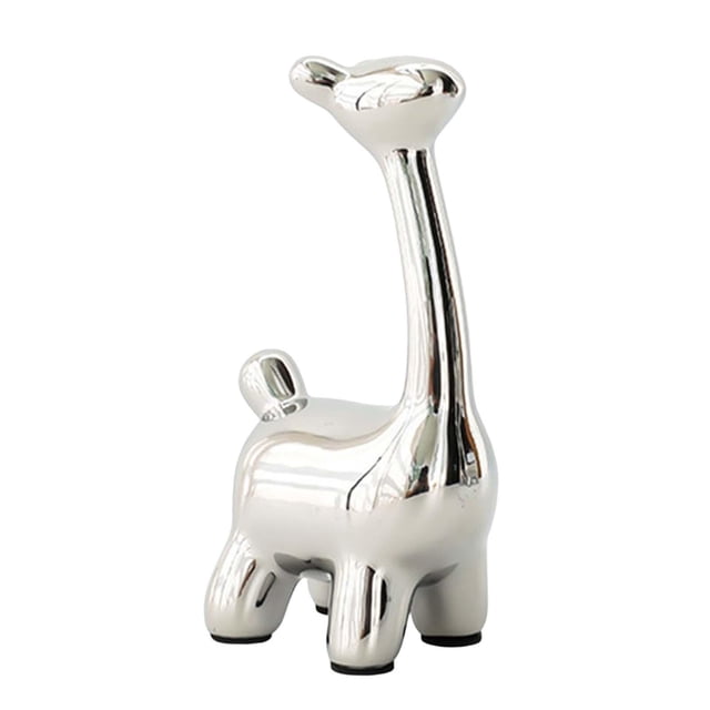 Figura de ciervo moderna, estatua de cerámica, escultura nórdica decorativa, artesanía para el hogar. 8cmx14cm
