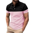 thumbnail image 3 of CONROSES Mens Short Sleeve Polo Shirts Patchwork Color Collared Polo Shirt for Men Casual Golf Shirts, 3 of 3