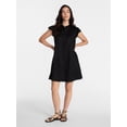 thumbnail image 3 of Time and Tru Women's Flutter Sleeve Mini Dress, Sizes XS-XXXL, 3 of 6