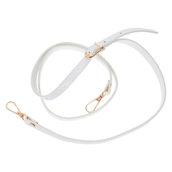 TABLZONE Adjustable Handbag Strap Chain in White PU Material for Crossbody and Shoulder Bag Replacement