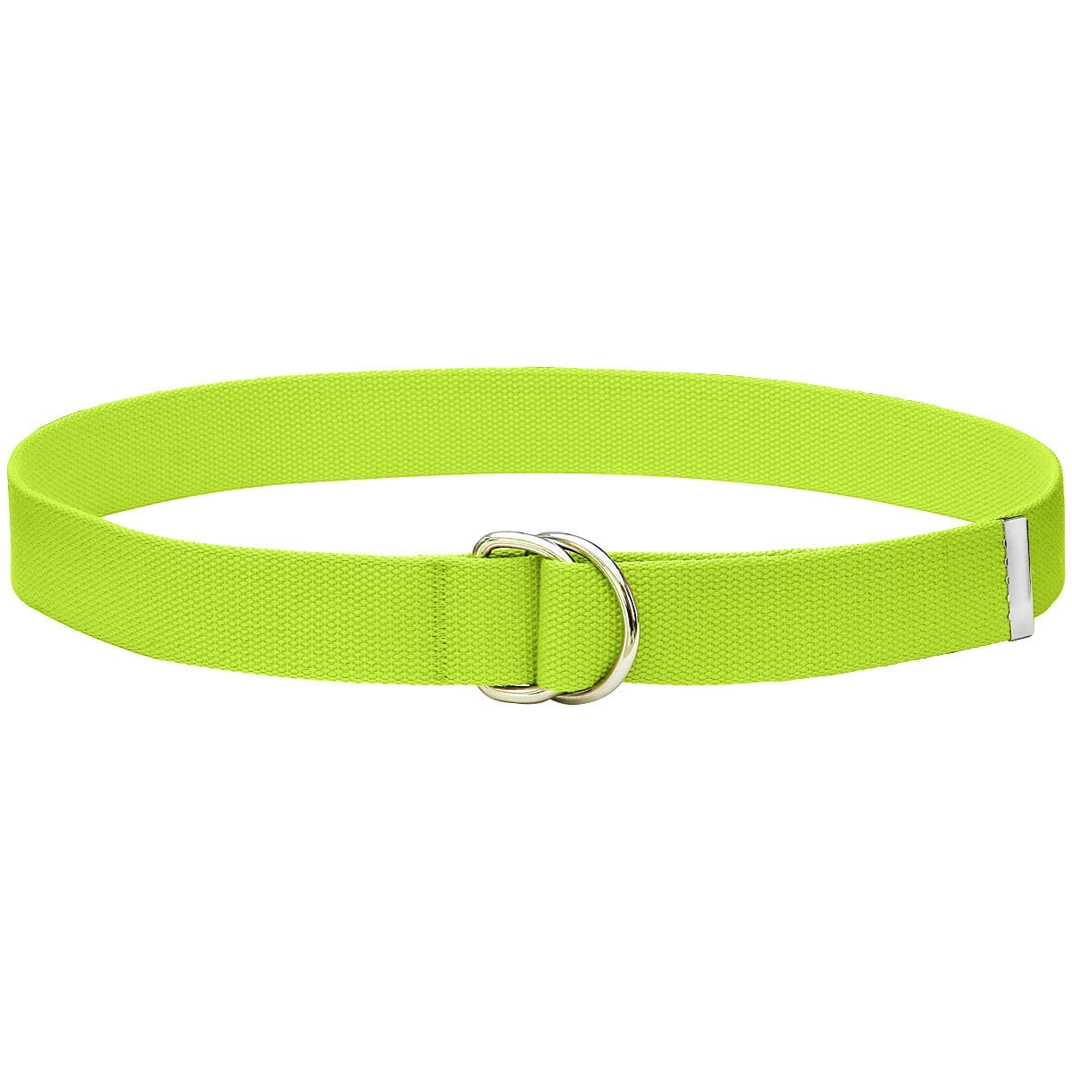 Falari Canvas Web Belt Metal Double D Ring Buckle for Men